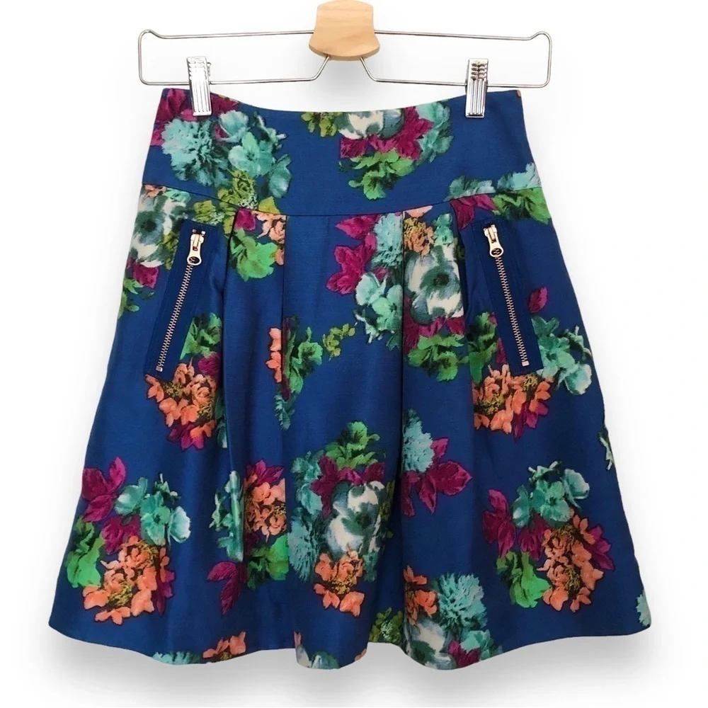Maeve Garden Days Pleated Mini Skirt